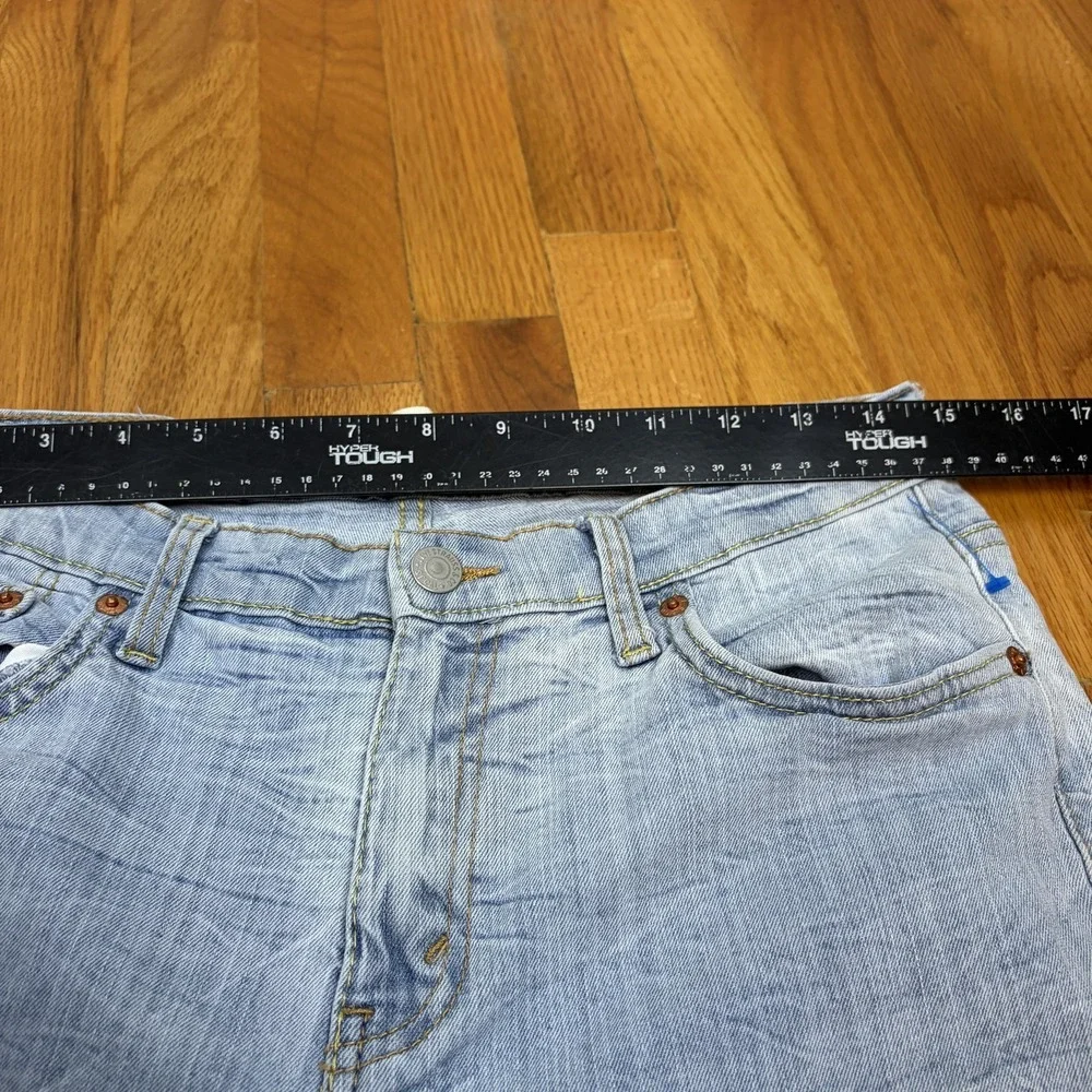 Levis 502 Jeans Mens 29x31 Light Wash Regular Taper Denim Stretch‎ Pants